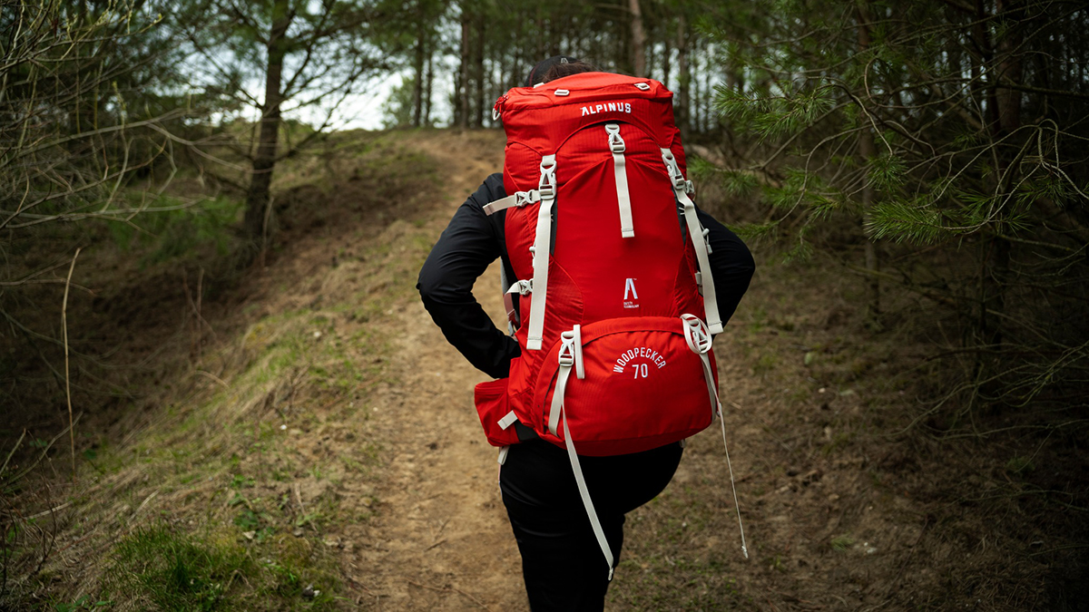 ALPINUS Woodpecker 70 - czerwony - duży plecak turystyczny trekkingowy